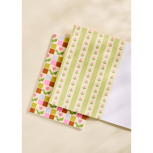 Pixel Bloom Checkered Dot Grid Notebook