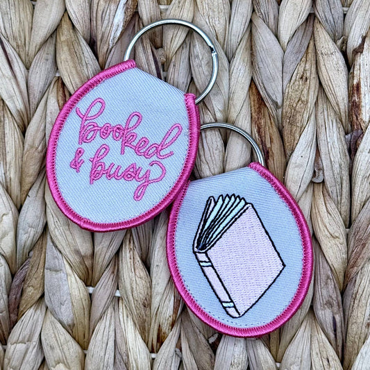 Booked and Busy Keychain