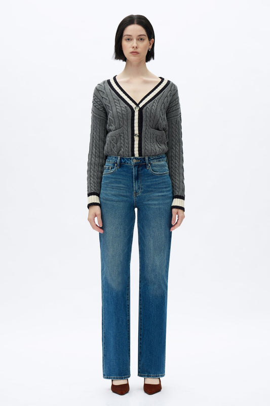 High Rise Straight Leg Jeans