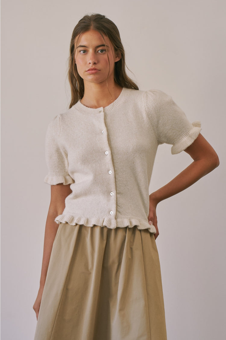 Phoebe Puff Short Sleeve Cardigan