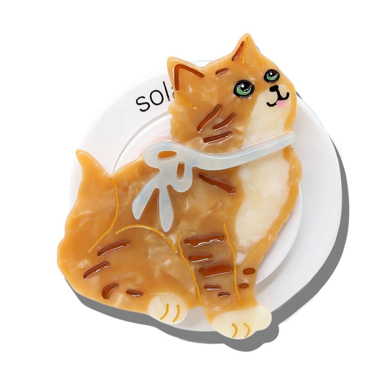 Hand-Painted Vintage Kitten Gripcharm