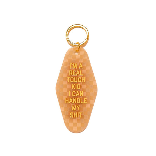 I'm A Real Tough Kid Motel Keychain