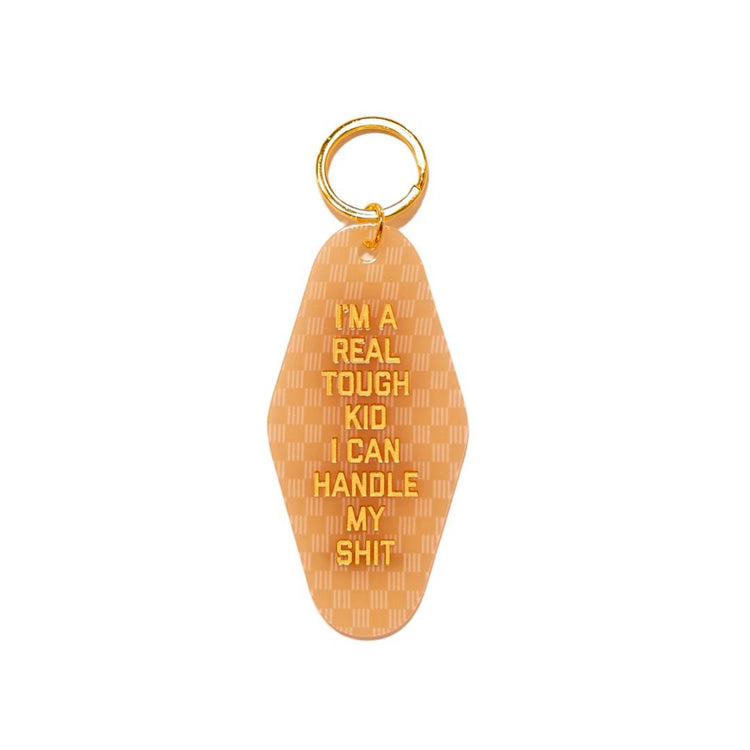 I'm A Real Tough Kid Motel Keychain