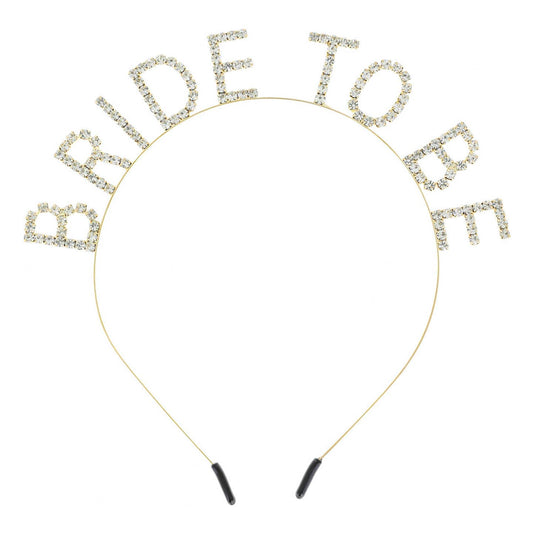 Bride To Be Text Rhinestone Headband