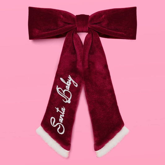 Santa Baby Velvet Bow