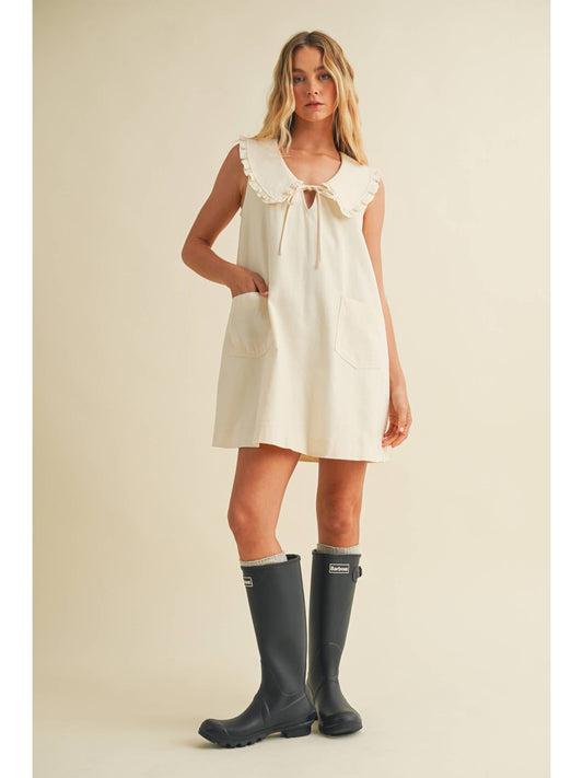 Frill Collar Mini Dress