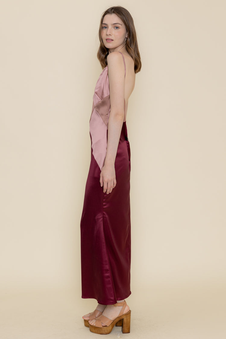 Colorblock Diamond Midi Dress