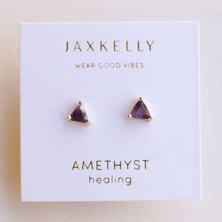 JaxKelly Amethyst Mini Energy Gems Earrings