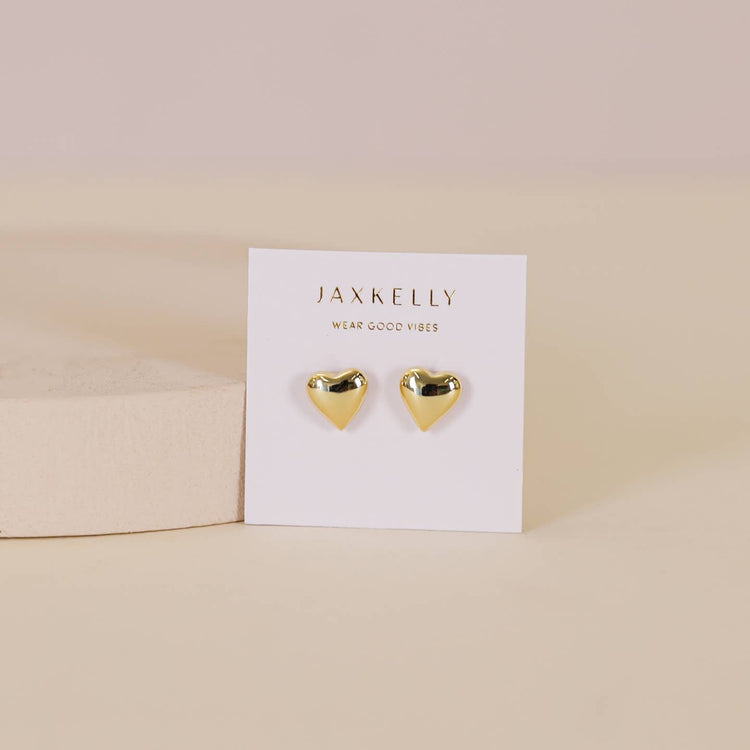 JaxKelly Puff Heart Earrings