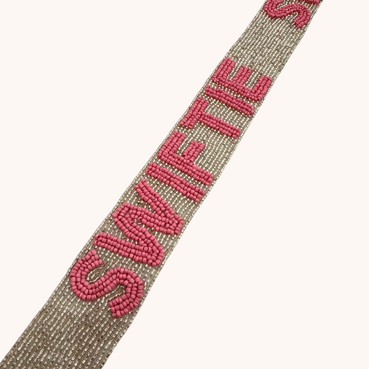 Swiftie Pink and White Purse Strap