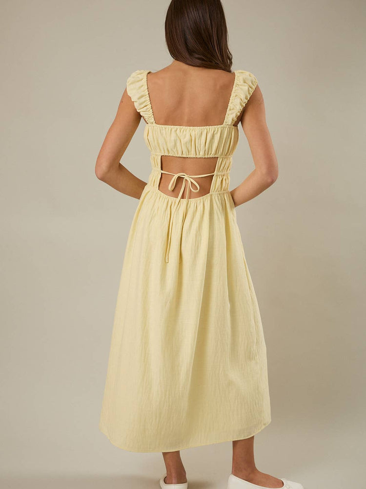Cap Sleeve Fit & Flare Midi Dress