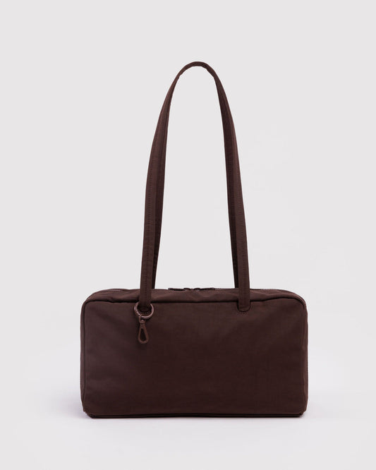 Nylon Bowler Bag in Coffee