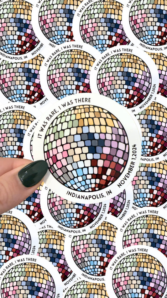 Mirror Ball I Was There Sticker - NOVEMBER 1