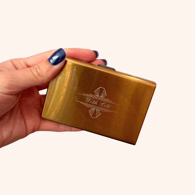 Wi$h Li$t Engraved Credit Card Holder