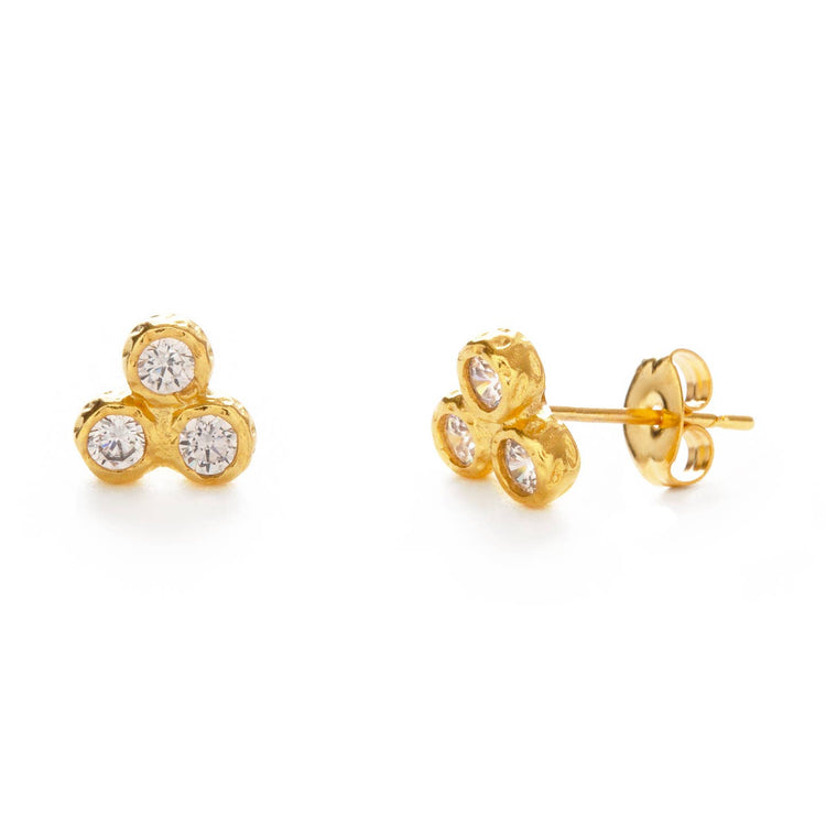 Crystal Triangle Stud Earring