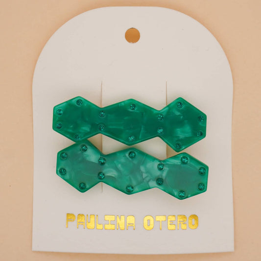 Vase Clips in Jaded Sparkle