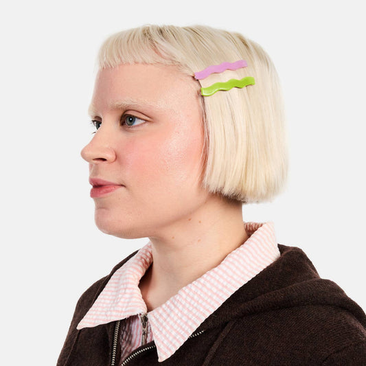 Chunks Slides in Wavy Lilac + Lime