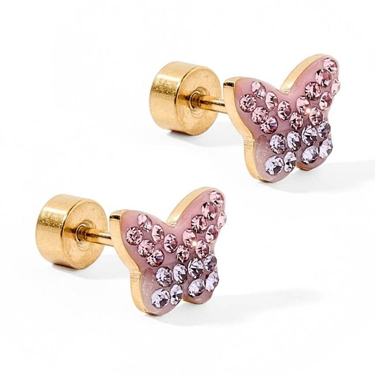 Bindi Butterfly Screwback Stud Earrings