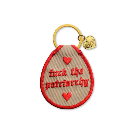 F* the Patriarchy Embroidered Keychain