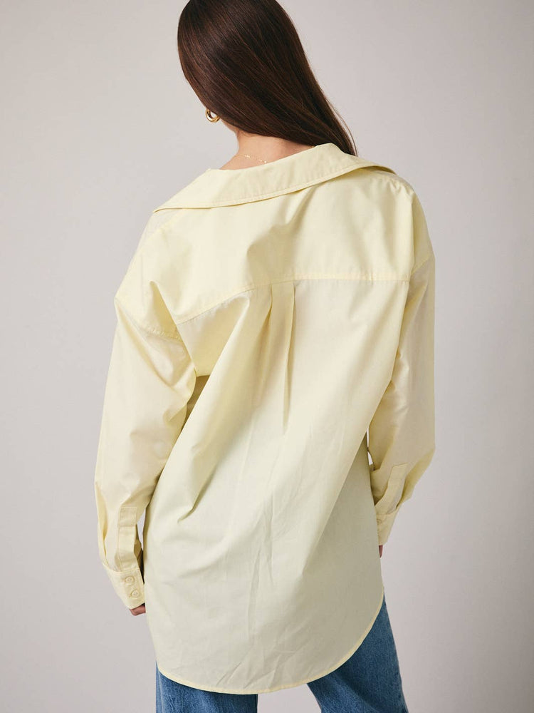Long Sleeve Overfit Shirt in Butter Yellow