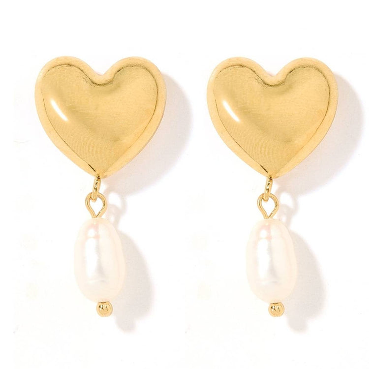 Dani Dangle Heart Earrings
