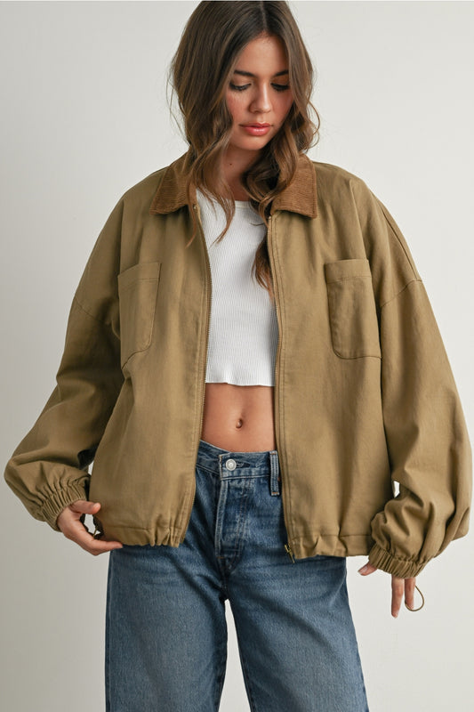 Front Zip Barn Jacket