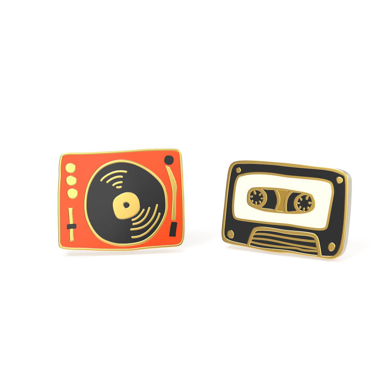 Record Player & Tape Earrings