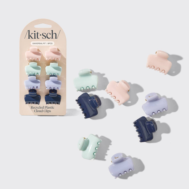 Recycled Plastic Mini Cloud Clips 8pc Set- Garden Bouquet