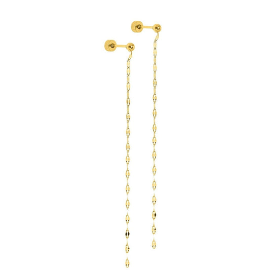 Devin Duster Gold Screwback Stud Earrings