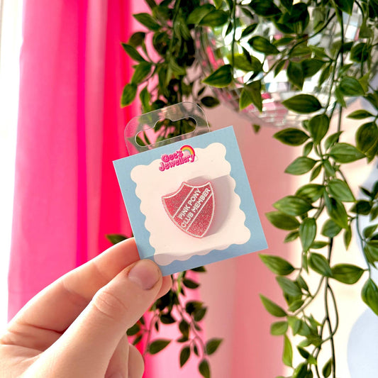 Pink Pony Club Member Pin Badge