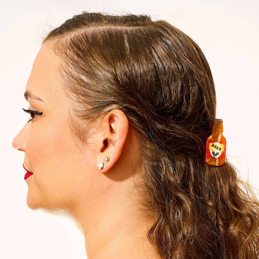 Mini Beer Hair Claw Clip