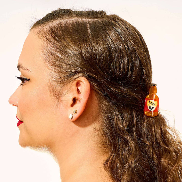 Mini Beer Hair Claw Clip