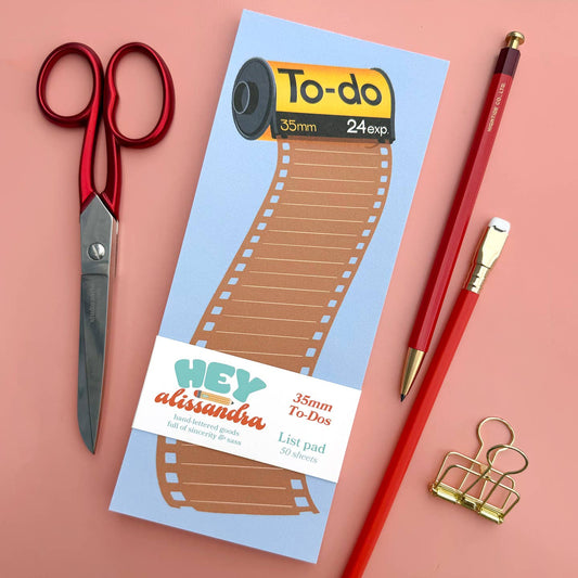 35mm Retro Analog Film List Notepad