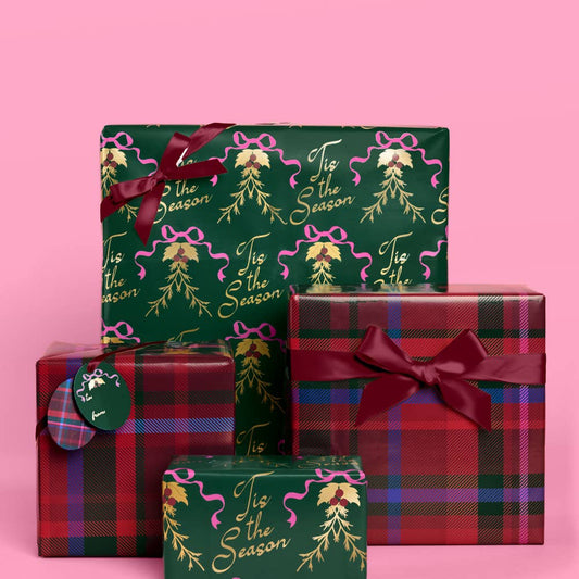 Tis' the Season Wrapping Paper and Tag Set