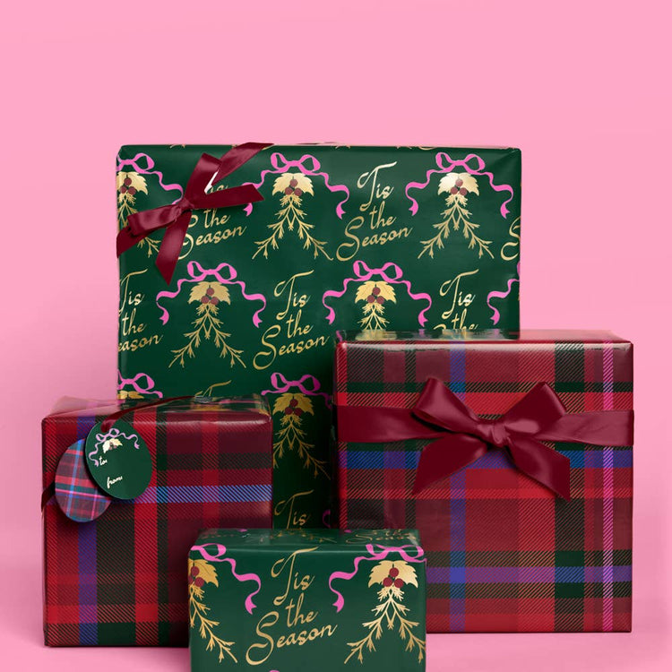 Tis' the Season Wrapping Paper and Tag Set