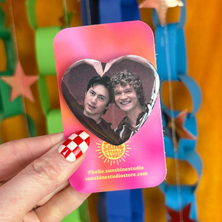 Heart Hands Heated Rivalry Button