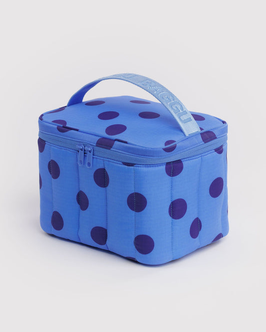 Puffy Lunch Bag in Blue Polka Dot