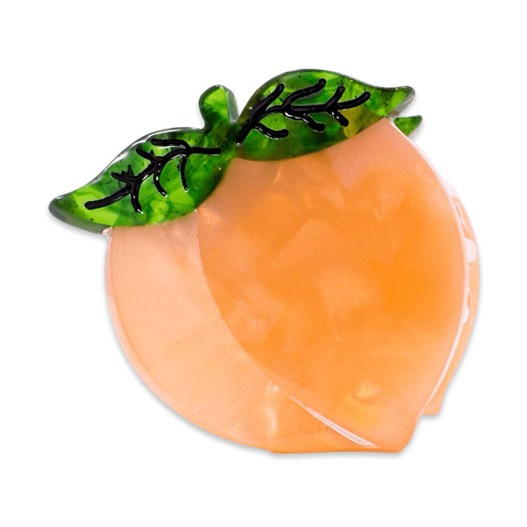 Mini Peach Hair Claw Clip