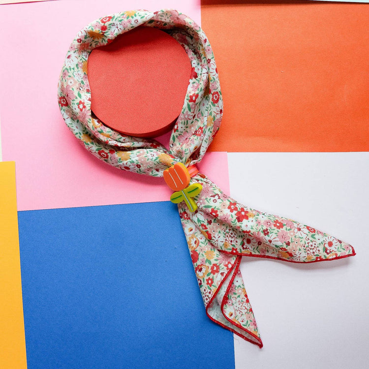 Floral Scarf and Tulip Scarf Slide