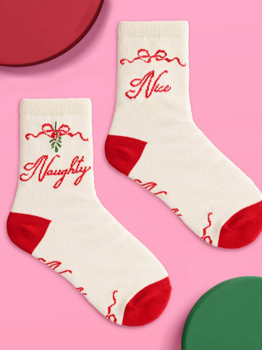 Naughty & Nice Knit Socks