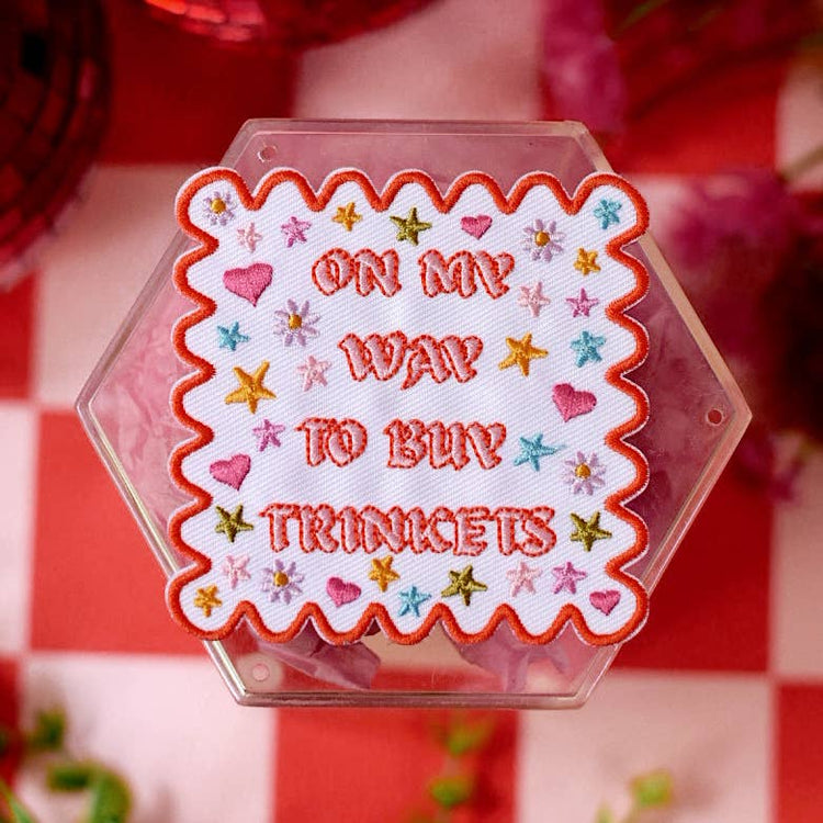 On My Way To Buy Trinkets Iron-On Embroidered Patch
