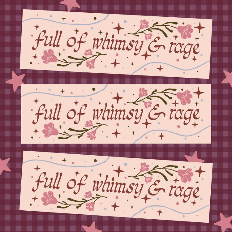 Whimsy & Rage Magnetic Bumper Sticker