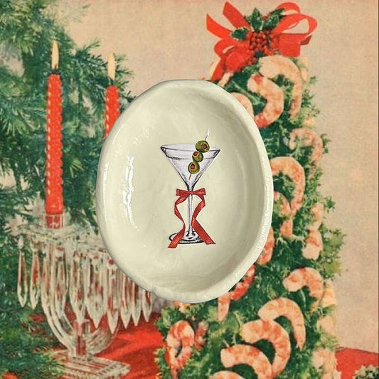 Martini with Bow Trinket Dish