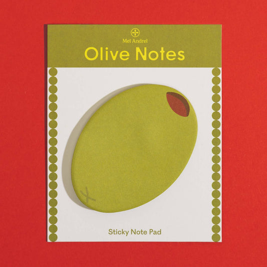 Olive Die-Cut Sticky Notes
