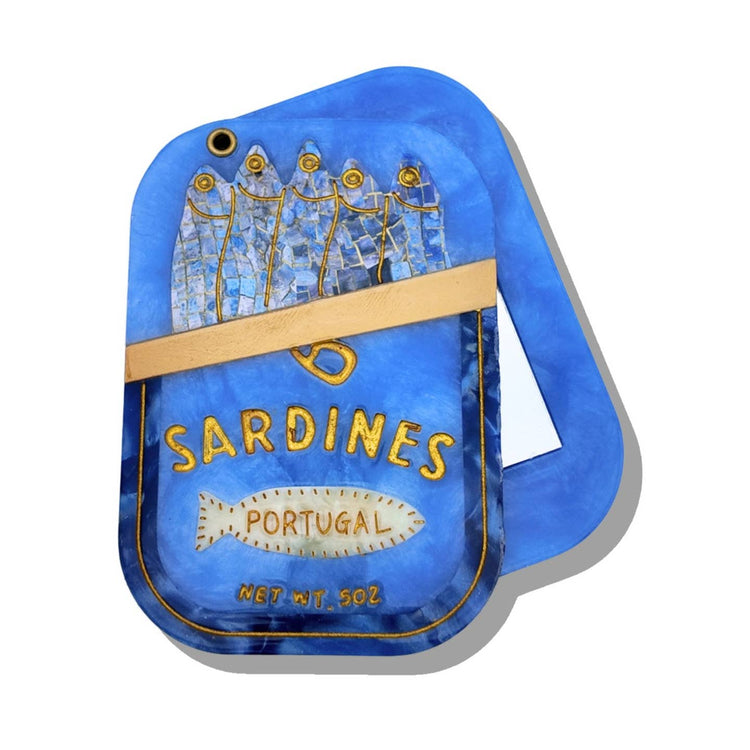 Hand-Painted Sardines Compact Mirror