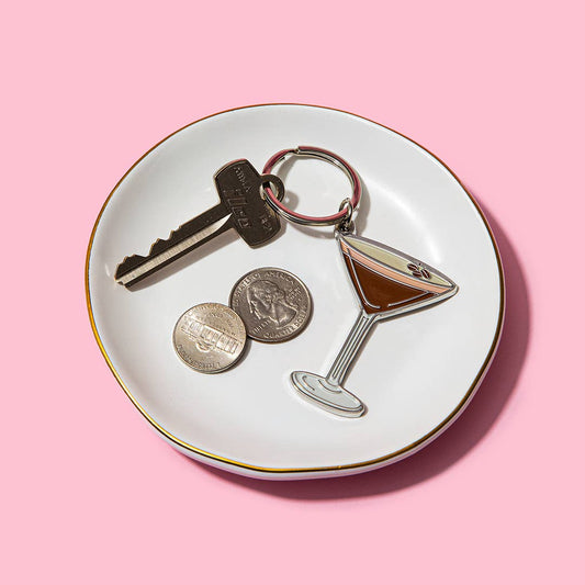 Espresso Martini Enamel Keychain
