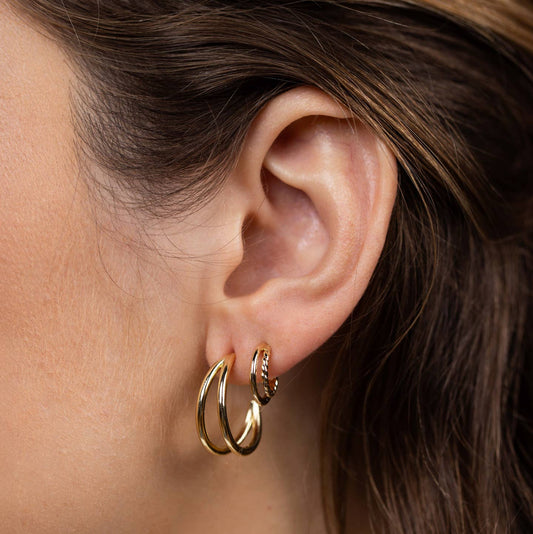 Illusion Double Hoop Earrings