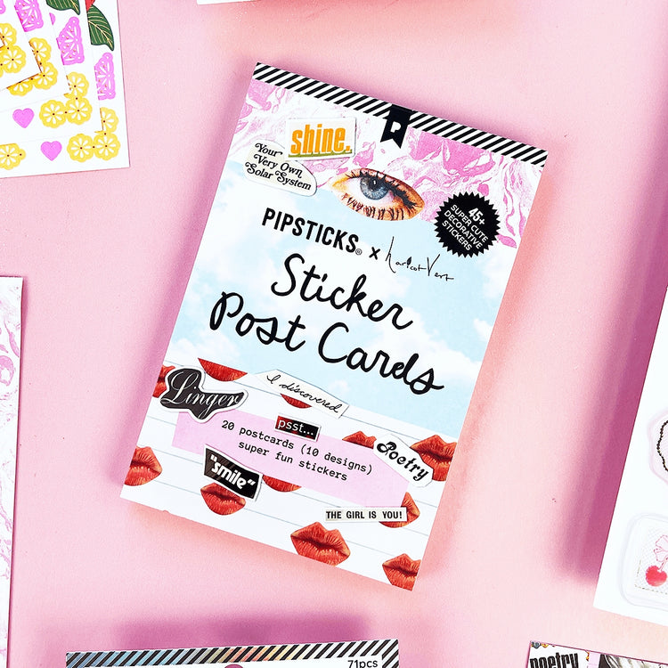 Pipsticks X Haricot Vert Daydreams Sticker Postcard Book