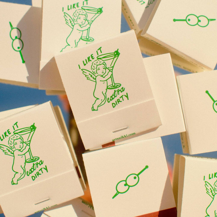 “I Like It Extra Dirty” Cupid Martini Matchbook