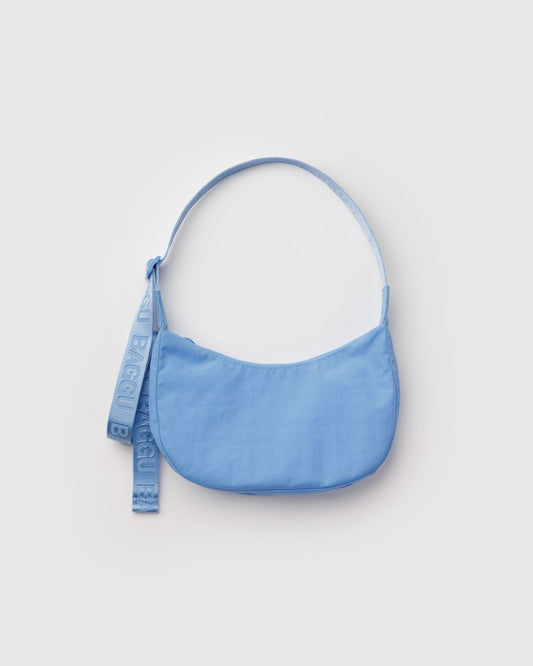Small Nylon Crescent Bag in Piscine